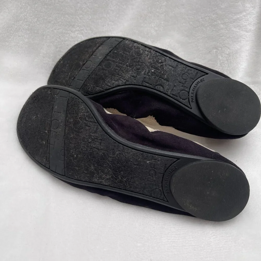 Ann Taylor Loft Suede Snake Skin Print Ballerina Flats Wendy 6,5
